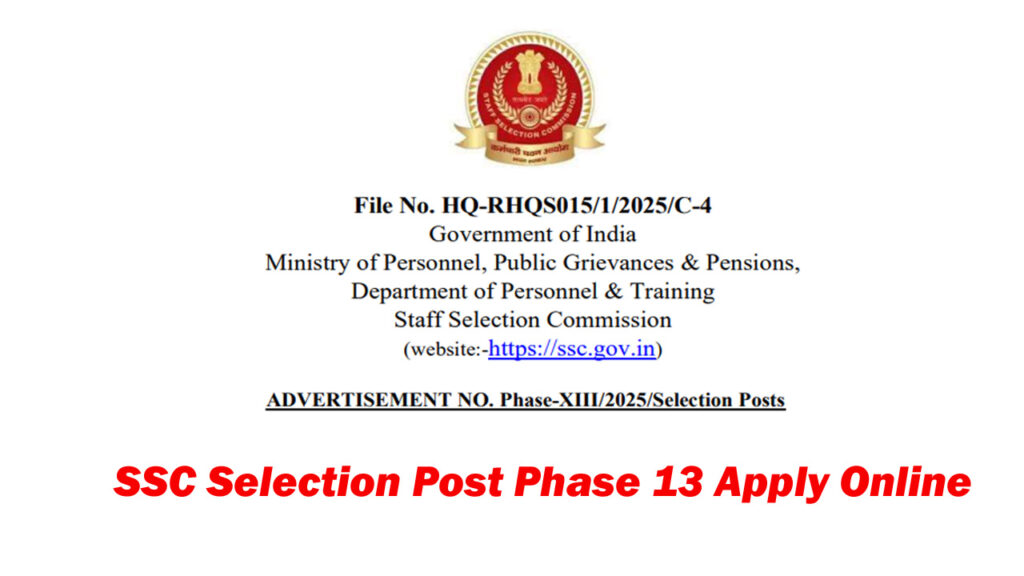 SSC Selection Post Phase 13